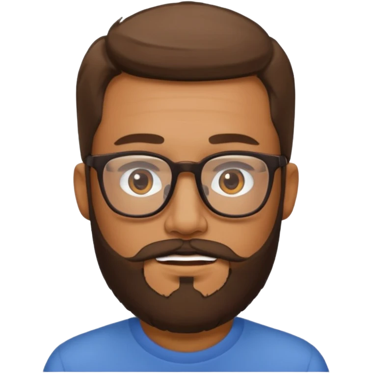 glasses man with beard emoji