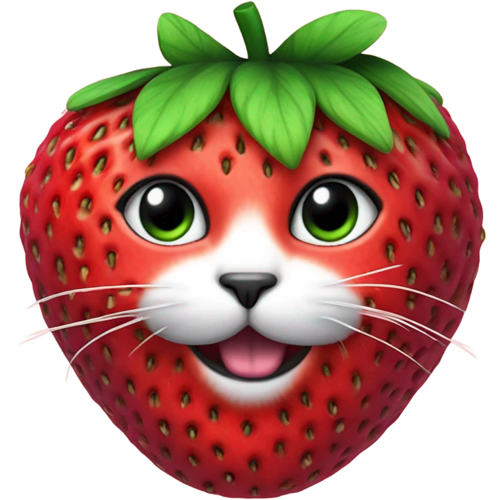 Cat in a strawberry costume  emoji