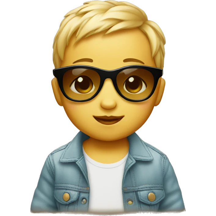 Baby with sunglasses emoji