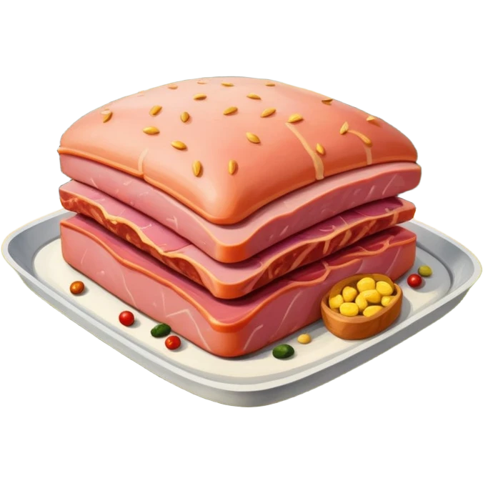 rembrandt painting a spam meat landscape  emoji