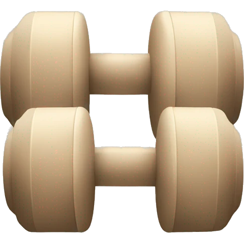 beige dumbbells emoji