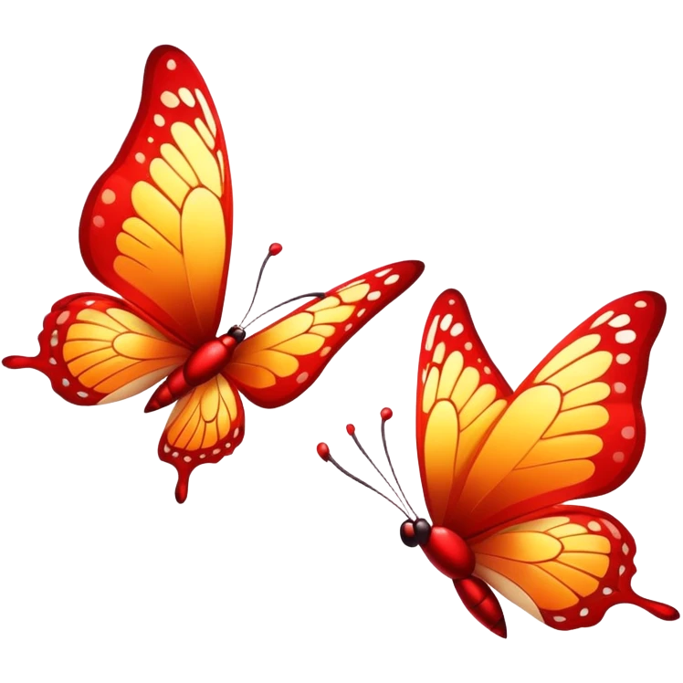 Mariposas rojas emoji