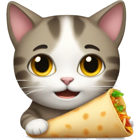 cat with burrito  emoji