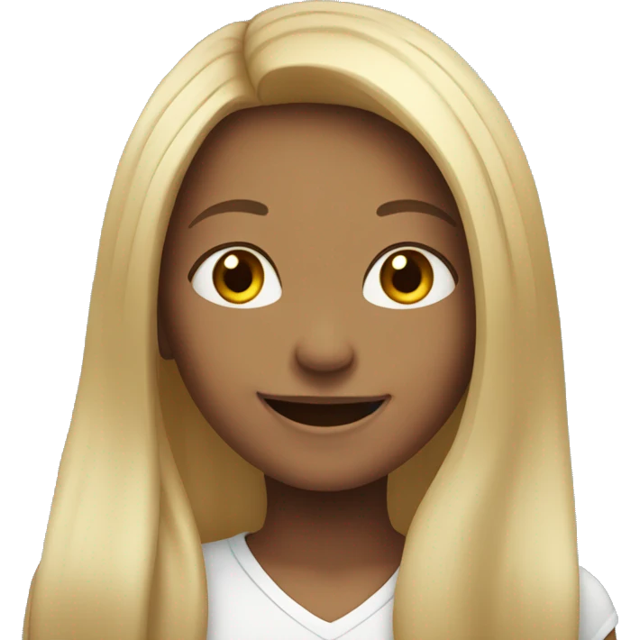 smiling girl with long hair emoji