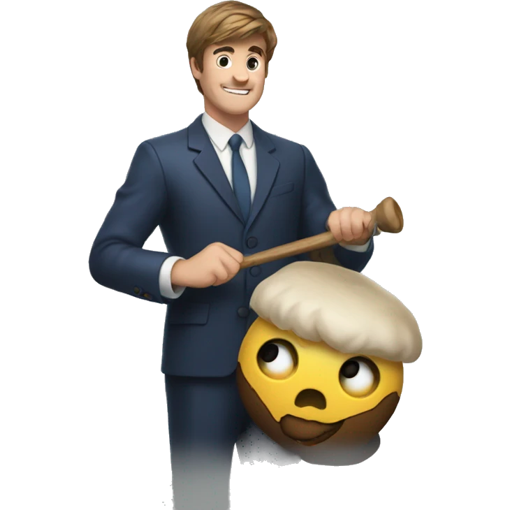 Mr beast holding a bonker emoji