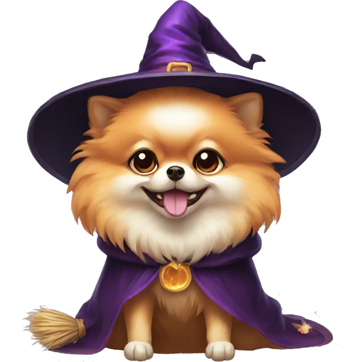 pomeranian WITCH emoji