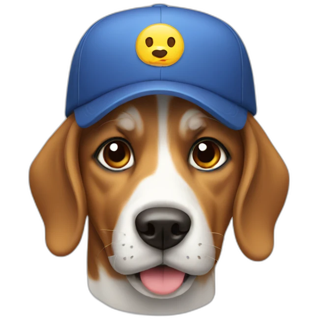Dog with cap emoji