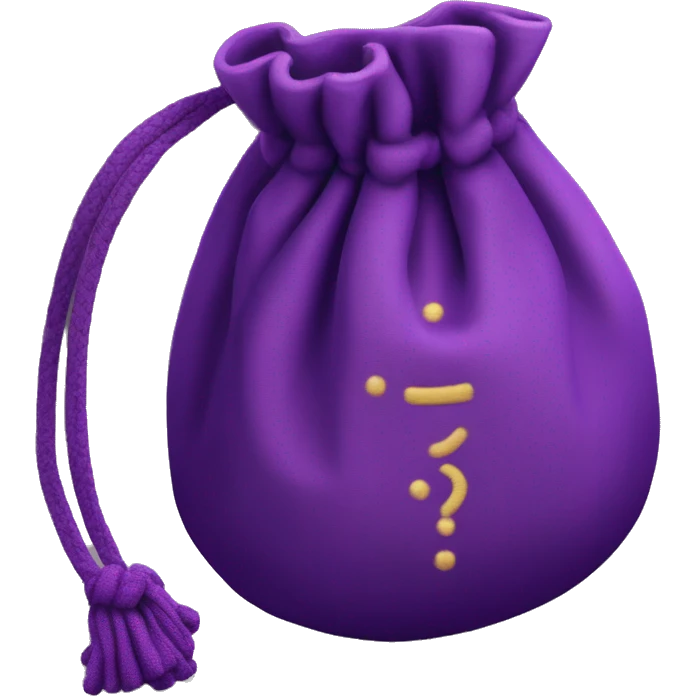 Hermione's Mokeskin Pouch is a small, violet, drawstring bag. It's compact, fitting in the palm of a hand, with a nondescript violet color, but its magical properties allow it to hold numerous items without enlarging. emoji