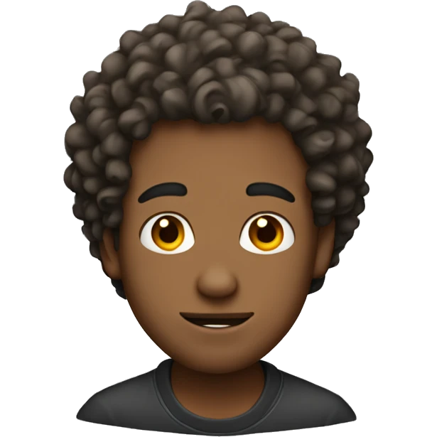 guy with curly hair and ear piercings  emoji