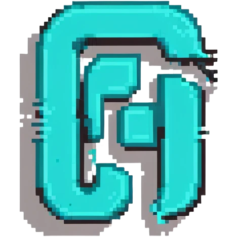 TikTok logo with black and turquoise glitch effect emoji