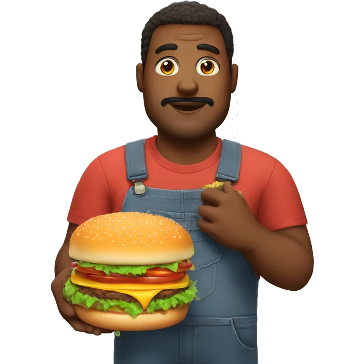 Big dad with a Burger  emoji