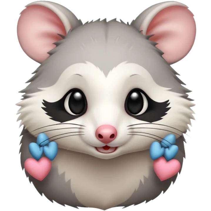 Opossum kissy face  emoji