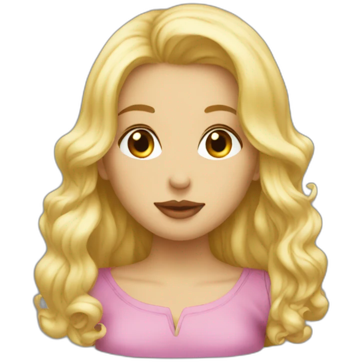 The woman blonde kiss the girl emoji