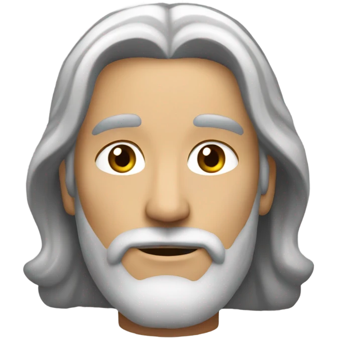 Crown short gray hair Jesus  emoji