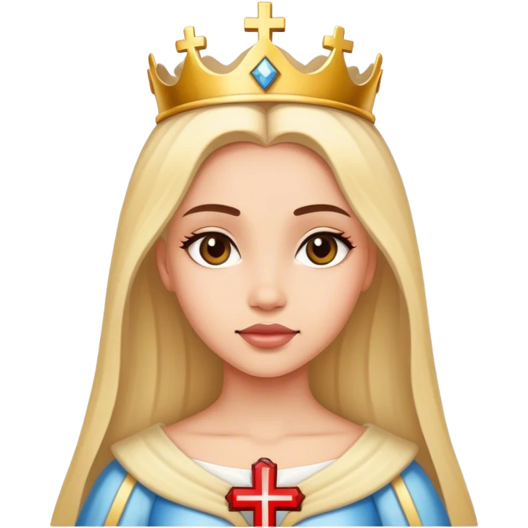 Princess with christian cross  emoji