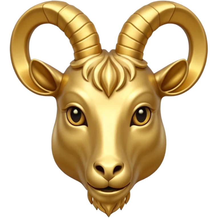 stylized golden goat head emoji