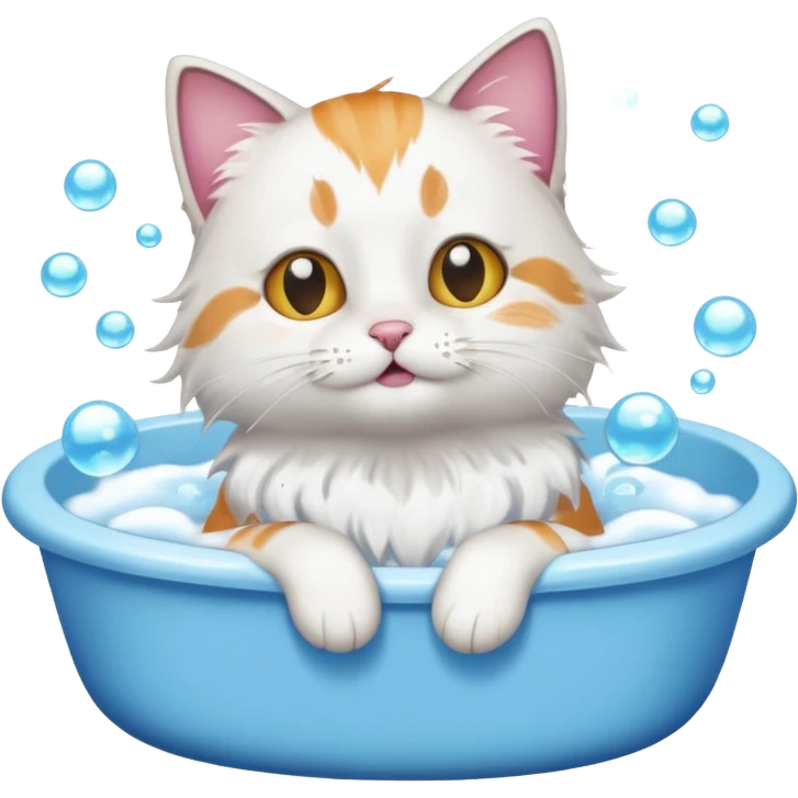 목욕하는 고양이 emoji