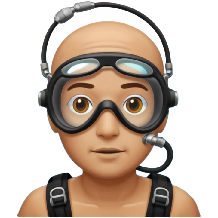 PATOGER le plongeur sous marin qui n'a pas de cheveux emoji