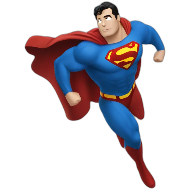 Superman flying emoji