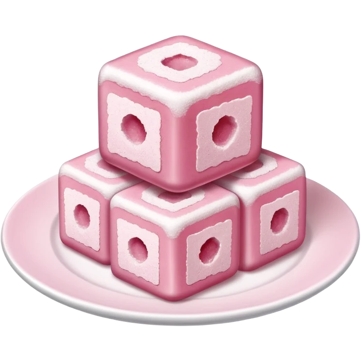 Turkish delight on white plate emoji