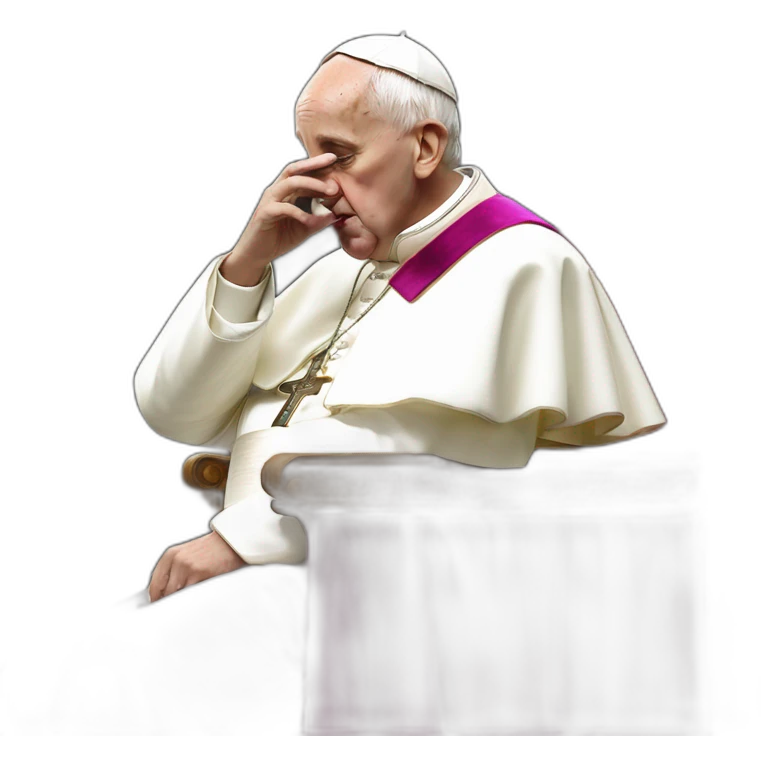 the pope innocently snorting lines emoji