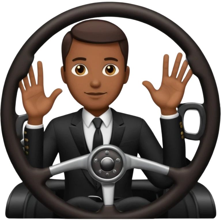 chauffeur with steering wheel emoji