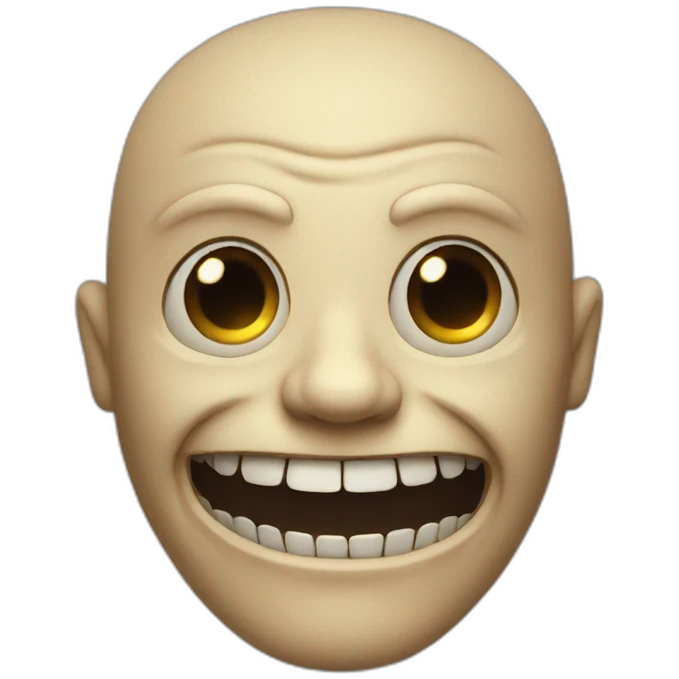 Scary creepy smile man emoji