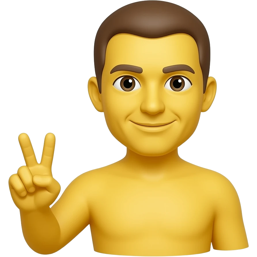 Yellow emojj , 3D style making a cuckoo sign emoji