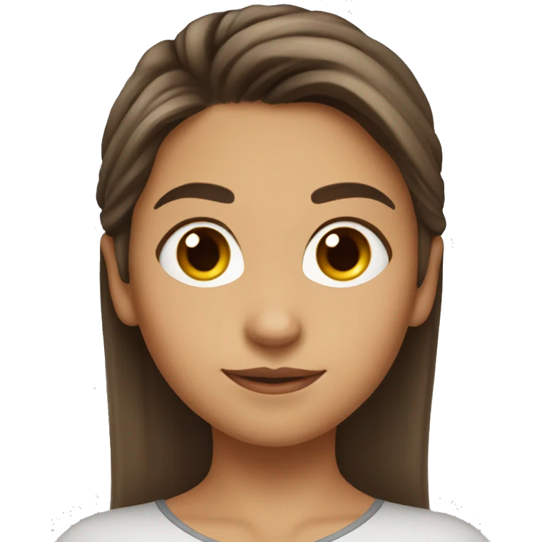 superhero, girl, bangs, long brown hair, pony tail, brown eyes, hispanic emoji