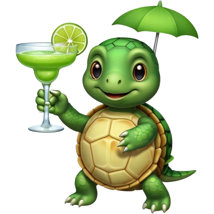 Turtle w margarita  emoji