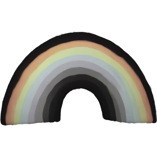 Black and white rainbow emoji
