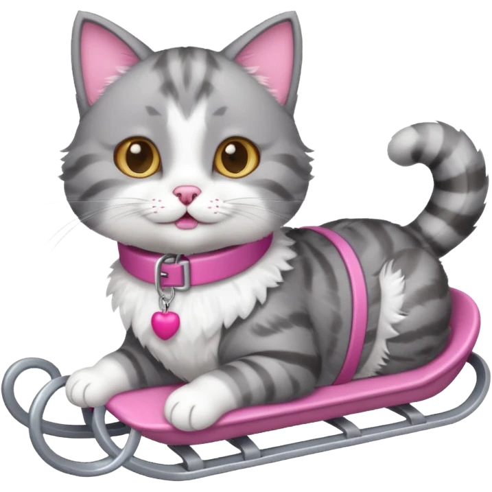 кішка на санках emoji