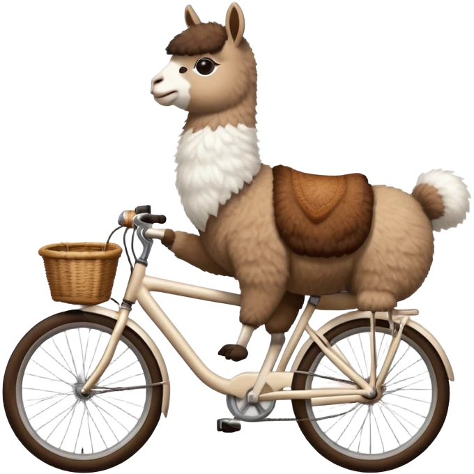 Lama on bike emoji