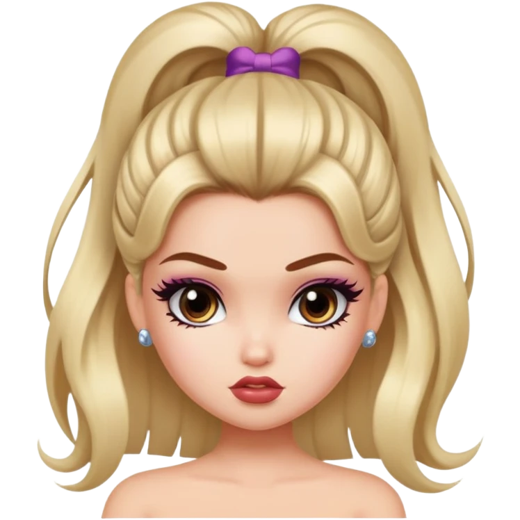 hair with strains, pretty beautiful bratz baddie emoji