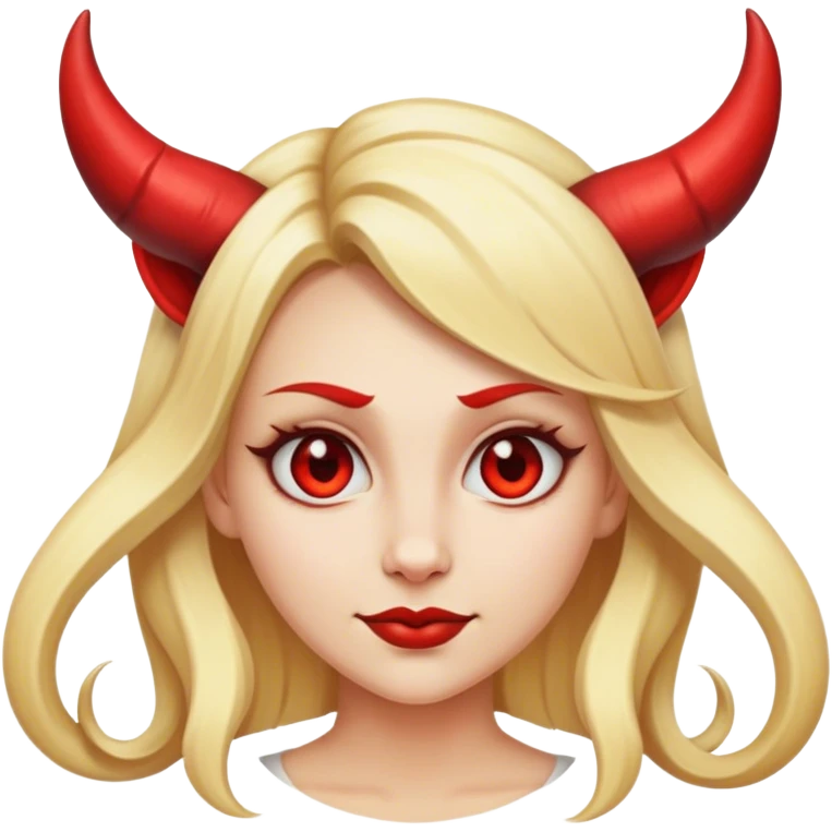 Blonde Lady devil  emoji