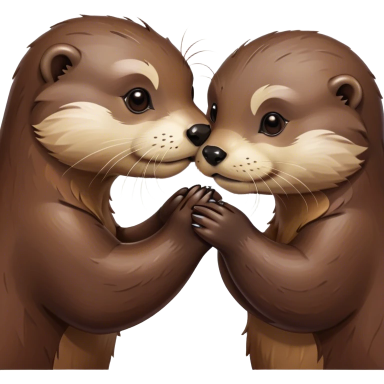 Kissing otters  emoji