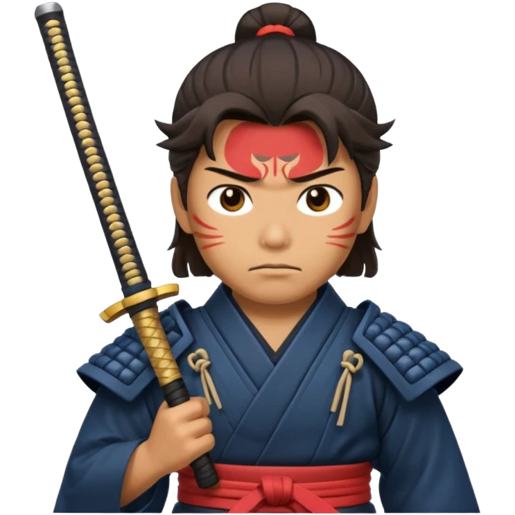 самурай с катаной emoji