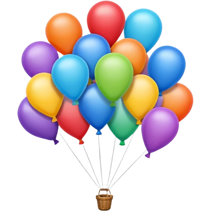 shaped flying balloons emoji