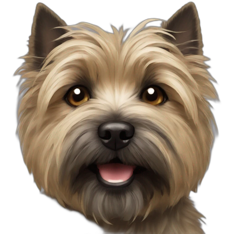 brindle cairn terrier face emoji