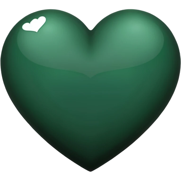 Half black half forest green heart emoji