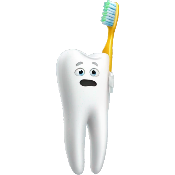 Toothbrush with legs emoji