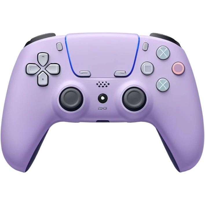 Ps5 pastel purple and white controller  emoji