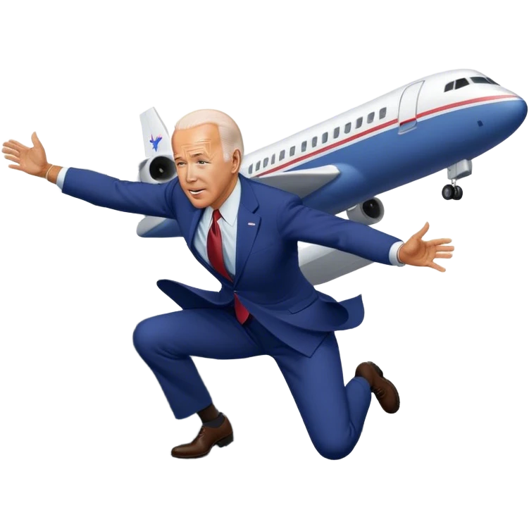 Biden fall on the aircraft steps emoji