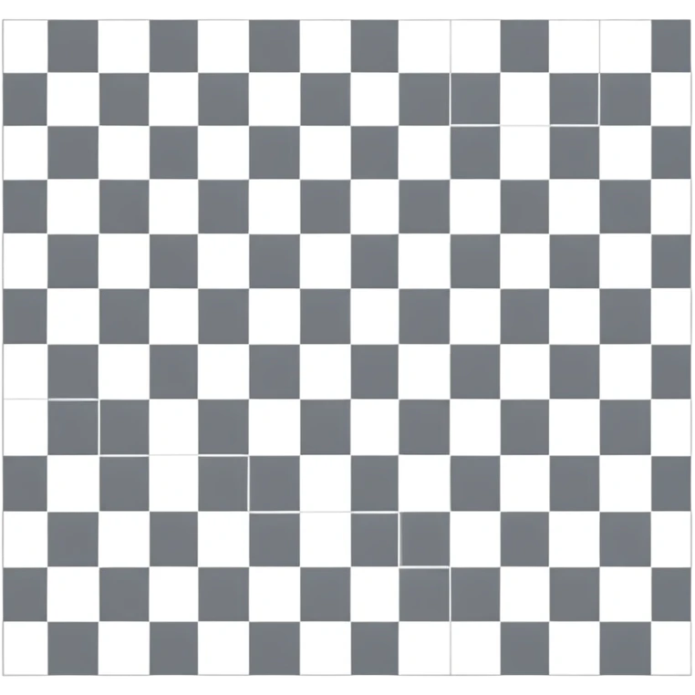 Gray and white checkered pattern, 8x8 grid, minimalist design, flat colors emoji