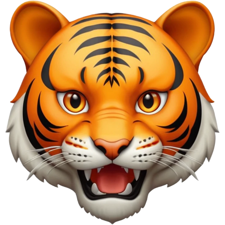 Roaring Dangerous tiger face emoji
