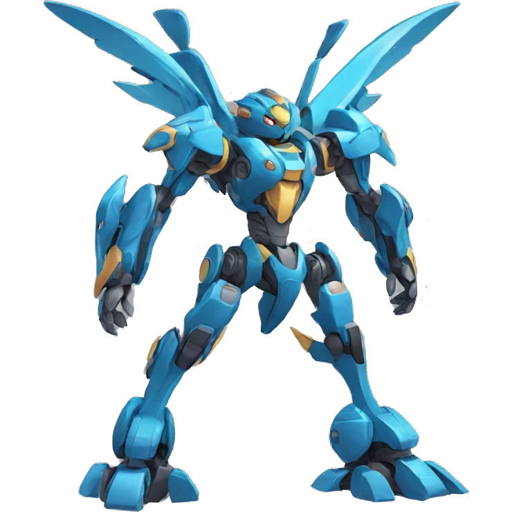 a futuristic mechanical Pokémon-Medabot-Dragon full body emoji