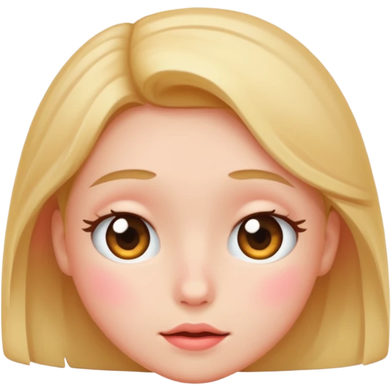 Blushing shy face emoji