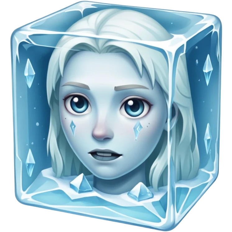 Necromancer in a block of ice emoji