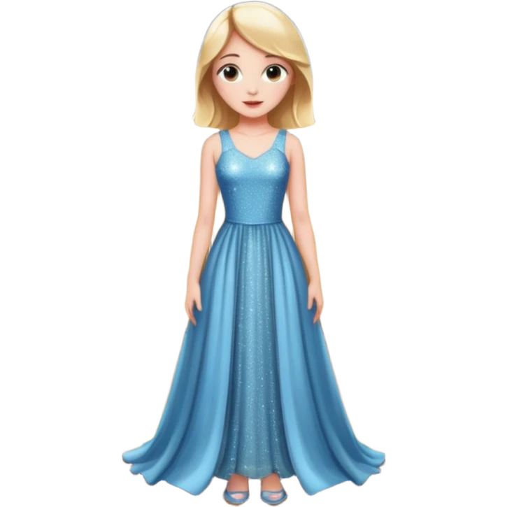 Девушка одета в дорогое платье , стоит на сцене. Рядом свет софитов, много камер, ее фотографируют  emoji