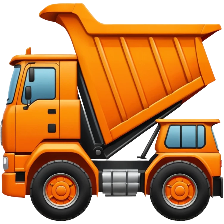 side view of dump truck emoji